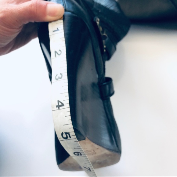 BCBGMAXAZRIA Black Leather Remy Wedge Boot Black - Picture 7 of 10